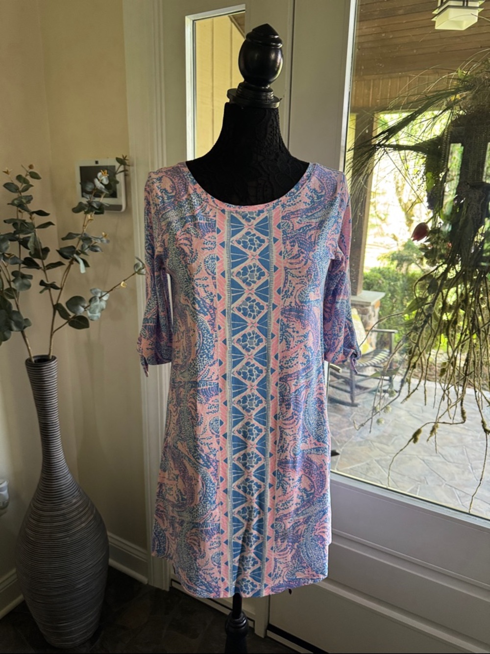 Lilly Pulitzer Pink and Blue Printed Mini Dress